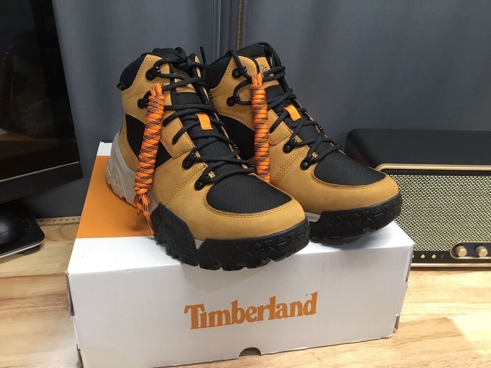TIMBERLAND MEN MOTION SCRAMBLE MID LACE WATERPROOF WHEAT NUBUCK A68Q8 Size 10